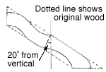Shape of the back leg