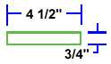 3/4" dowels 4 1/2" long